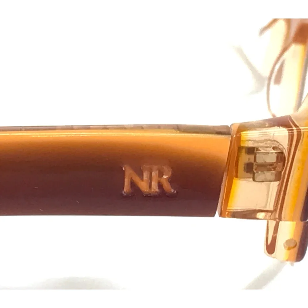 Nina Ricci Eyeglasses Frame NR2527 C02 Brown Orange Rectangle Half Rim 52-17-135